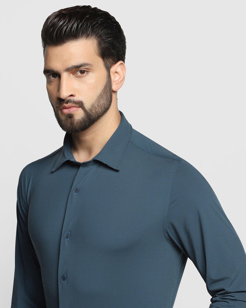 TechPro Formal Navy Textured Shirt - Melvin