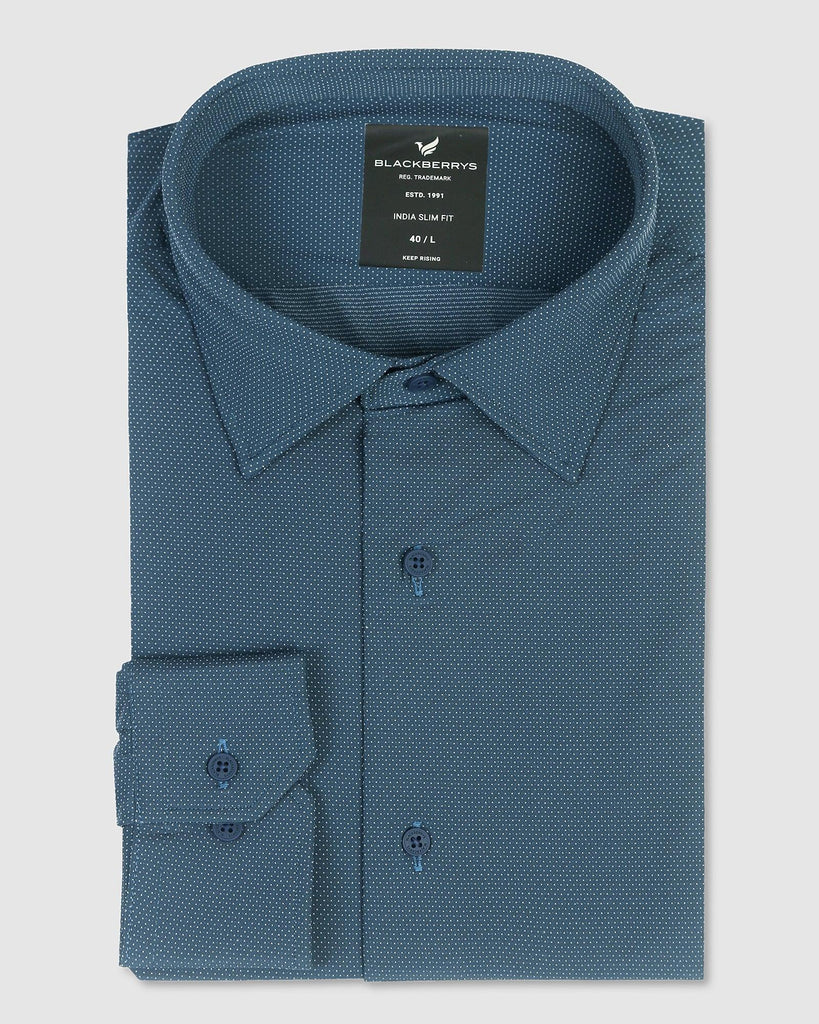 TechPro Formal Navy Textured Shirt - Melvin