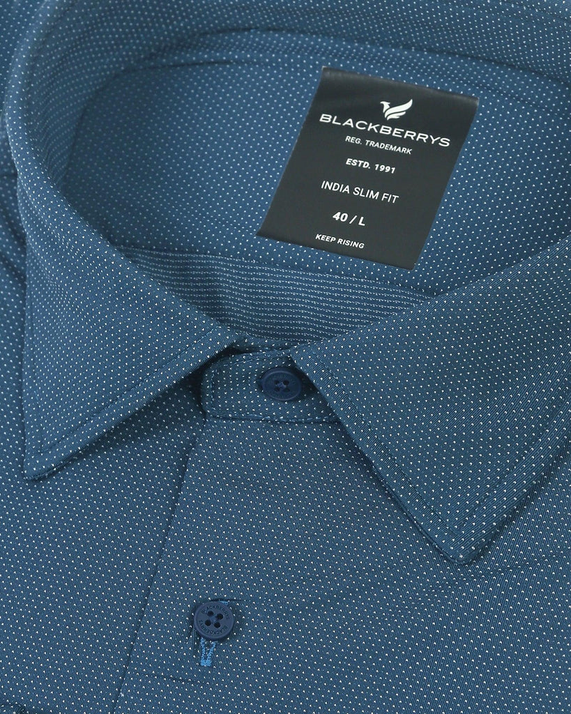 TechPro Formal Navy Textured Shirt - Melvin