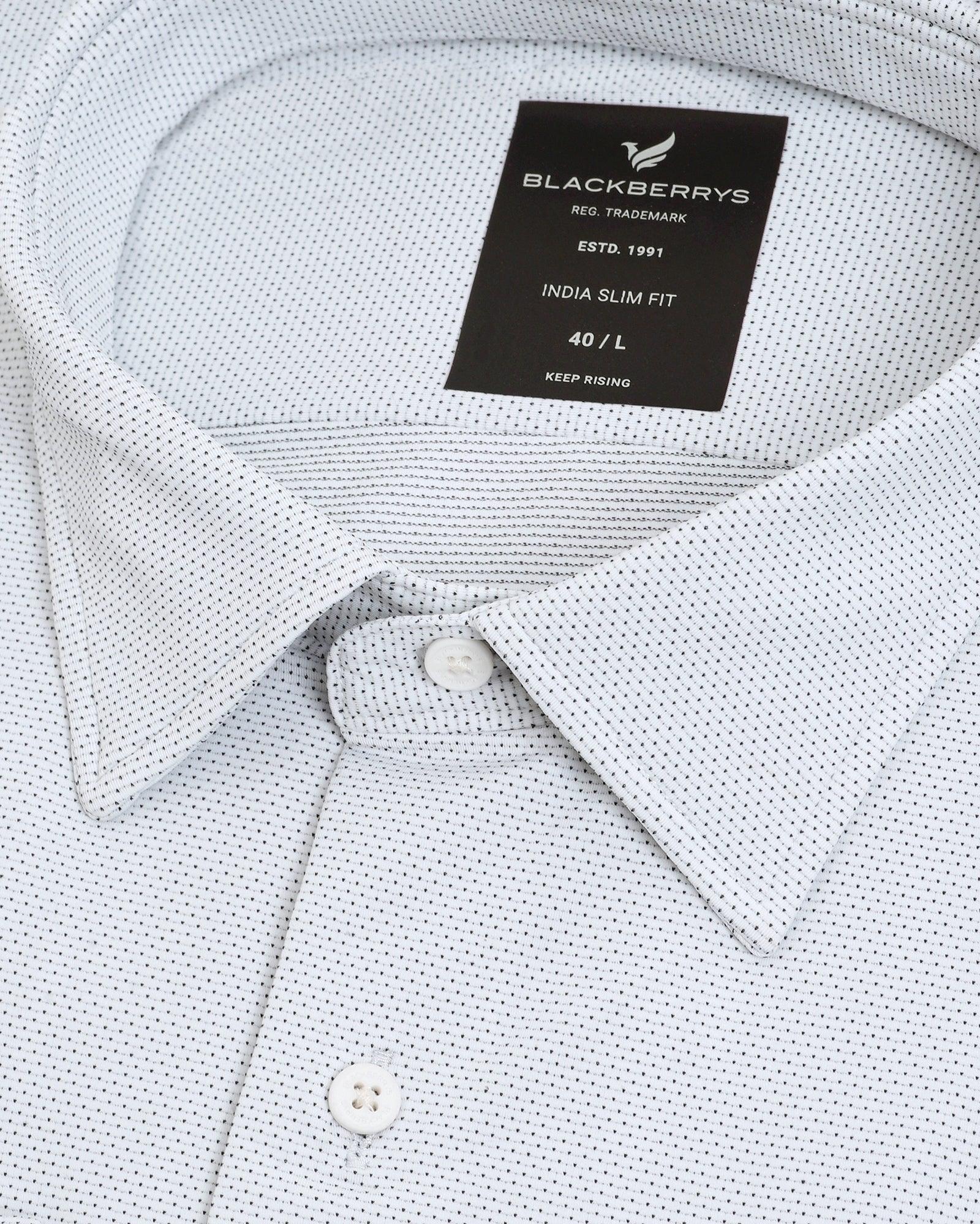 TechPro Formal White Textured Shirt - Melvin