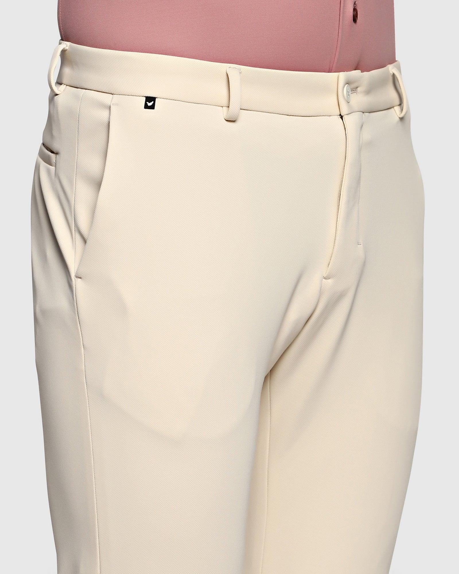 techpro textured formal trousers in cream phoenix fit kol blackberrys clothing 4