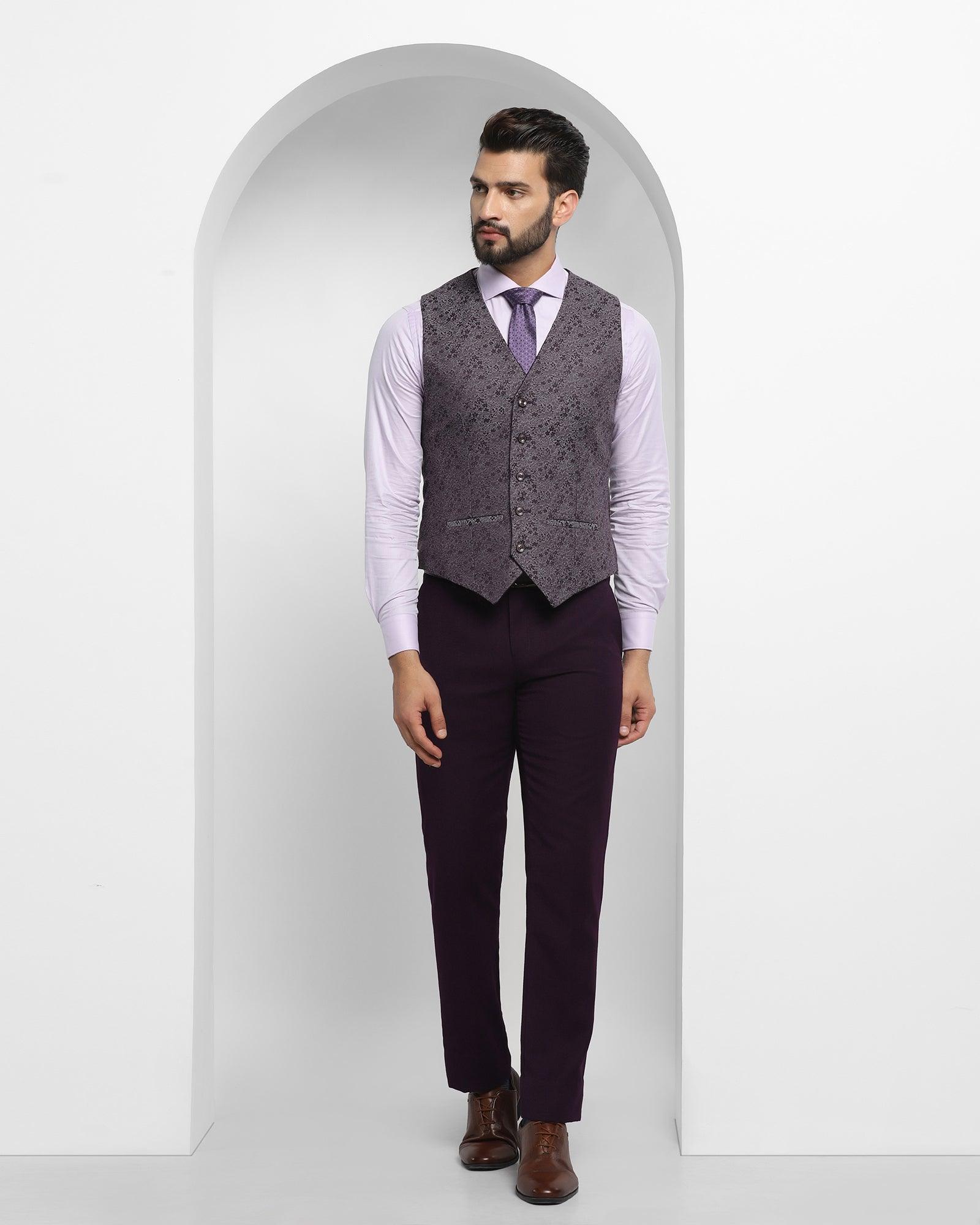 Multitude 6X Purple Textured Formal Suit - Czar