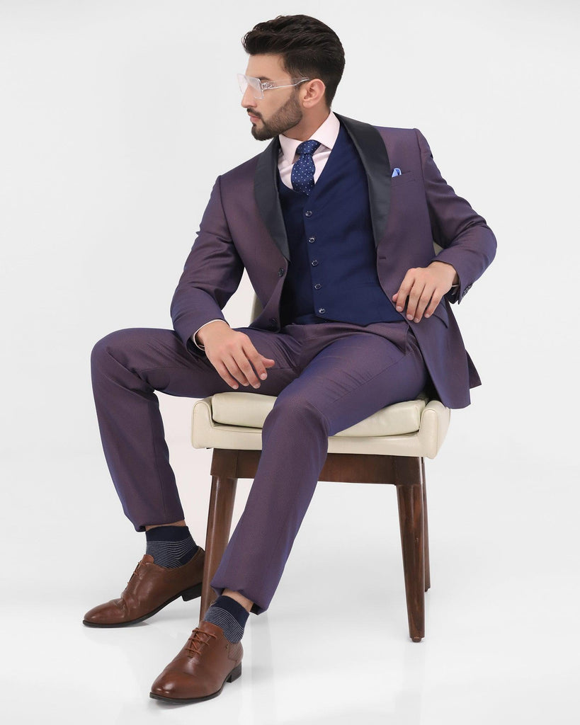 Multitude 6X Rust Textured Formal Suit - Sedra