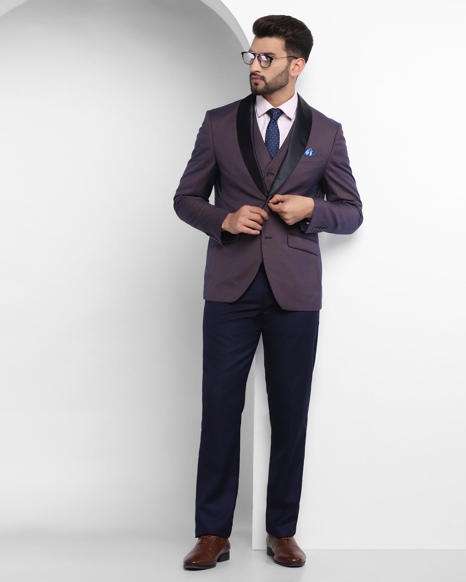 Multitude 6X Rust Textured Formal Suit - Sedra