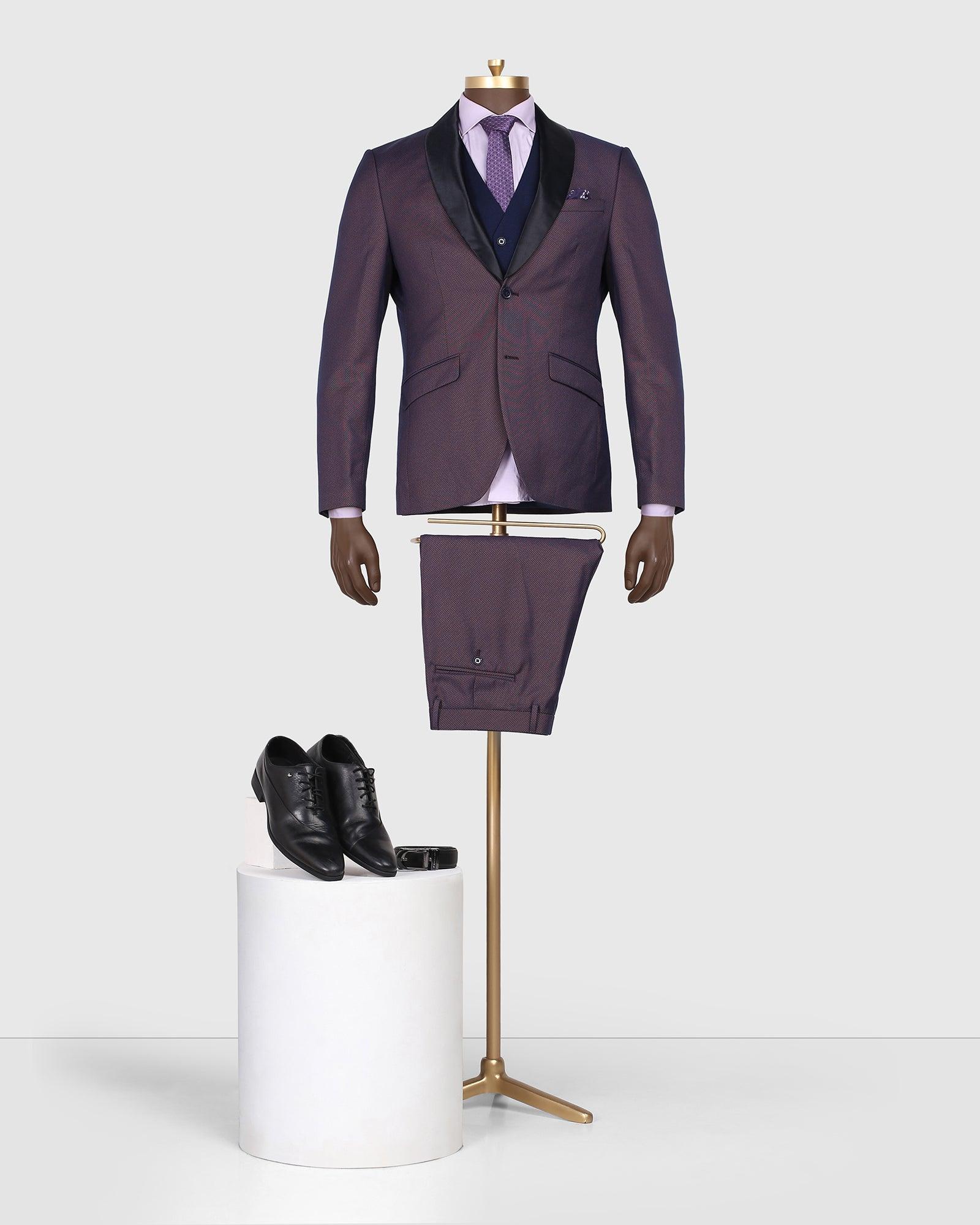 Multitude 6X Rust Textured Formal Suit - Sedra