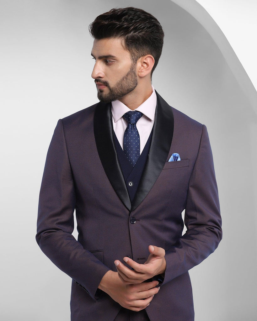 Multitude 6X Rust Textured Formal Suit - Sedra