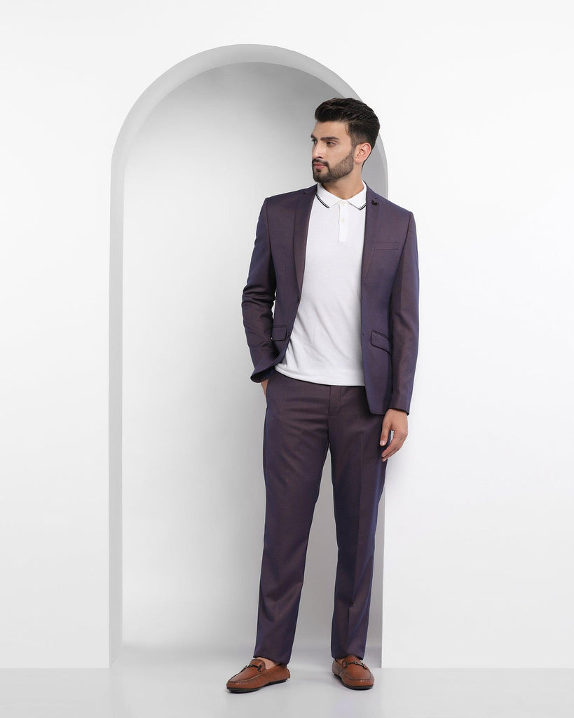 Multitude 6X Rust Textured Formal Suit - Sedra