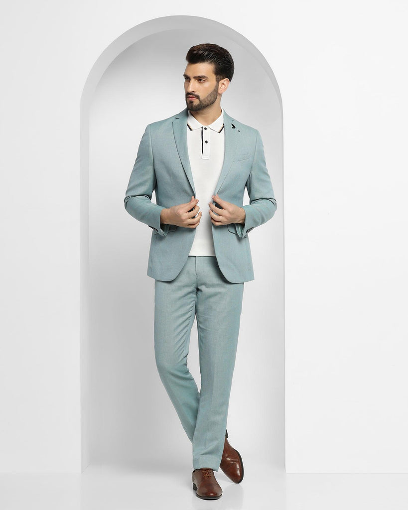 Linen Multitude 6X Teal Textured Formal Suit - Peter