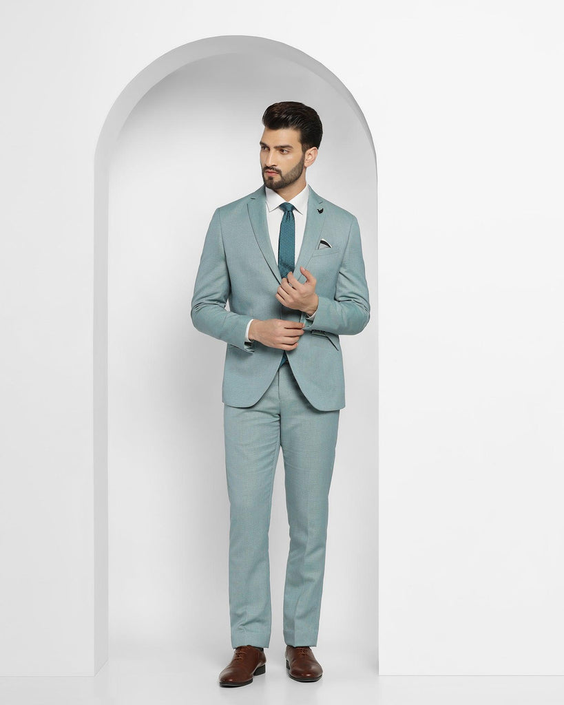 Linen Multitude 6X Teal Textured Formal Suit - Peter