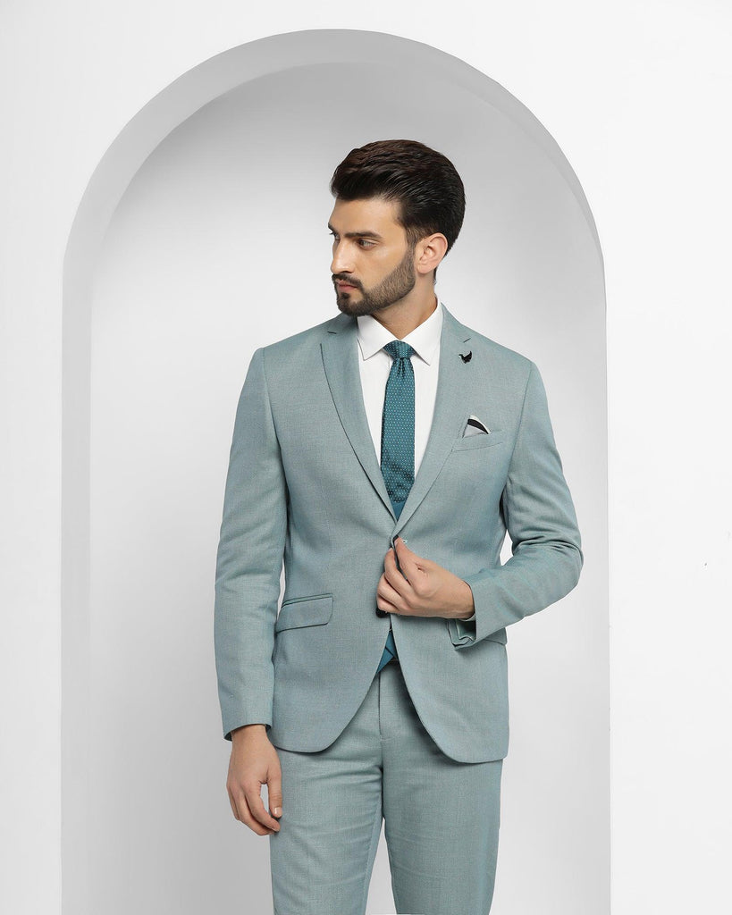 Linen Multitude 6X Teal Textured Formal Suit - Peter