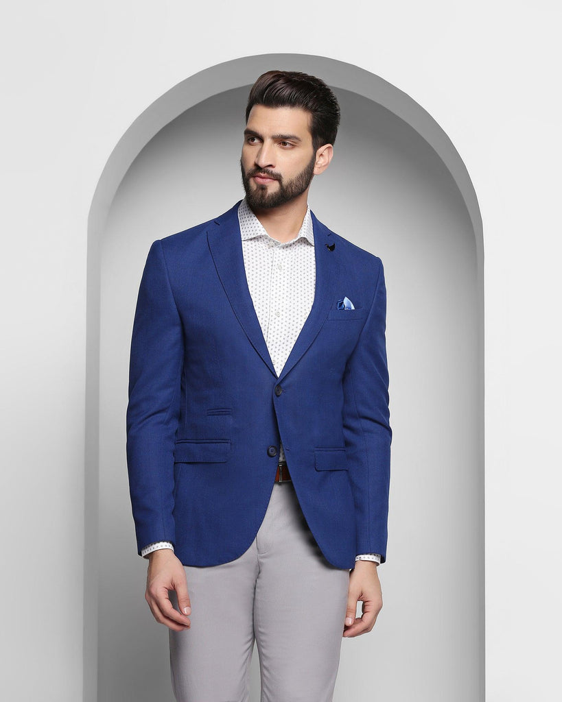 Casual Navy Textured Blazer - Caden