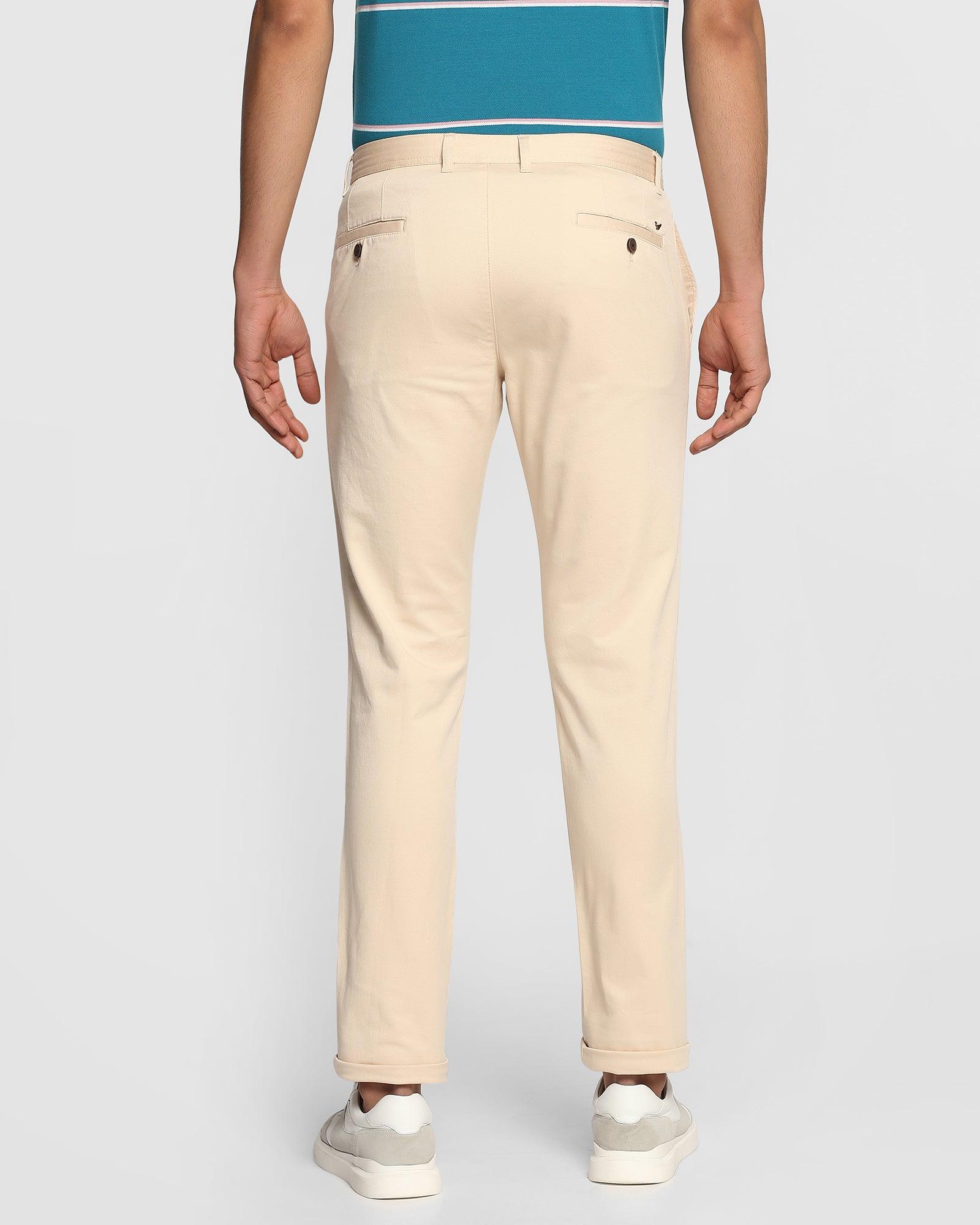 Textured Casual Khakis In Beige B-91 (Eve) - Blackberrys