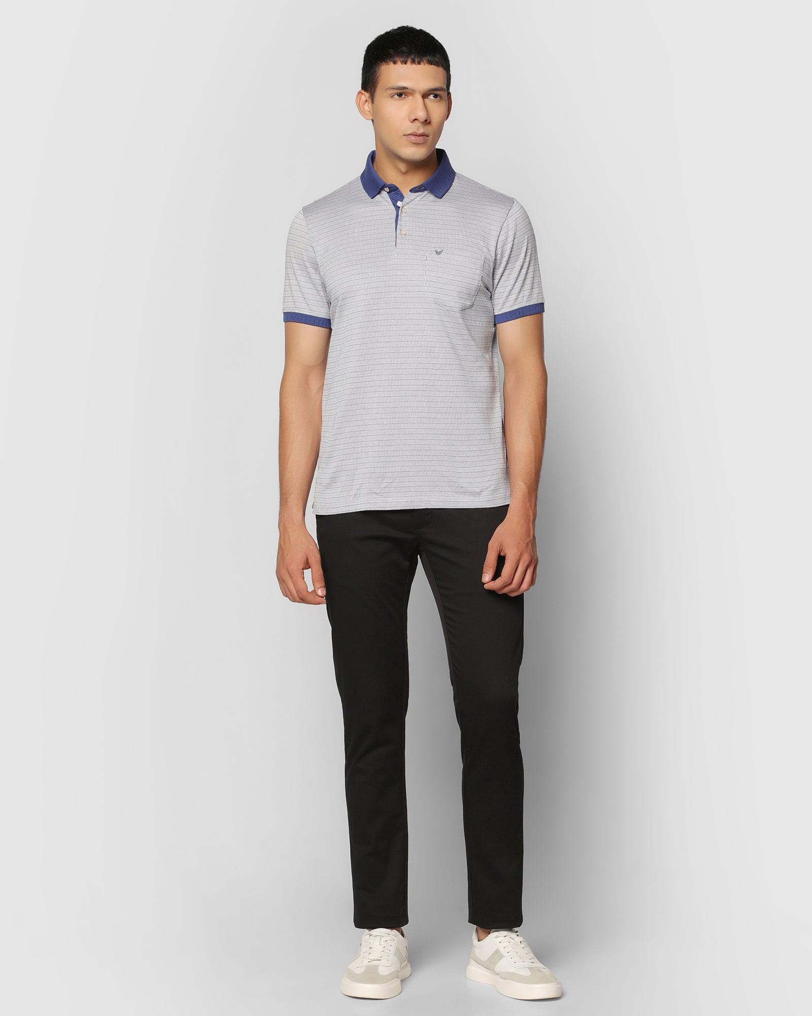 Textured Casual Khakis In Black B-91 (Eve) - Blackberrys