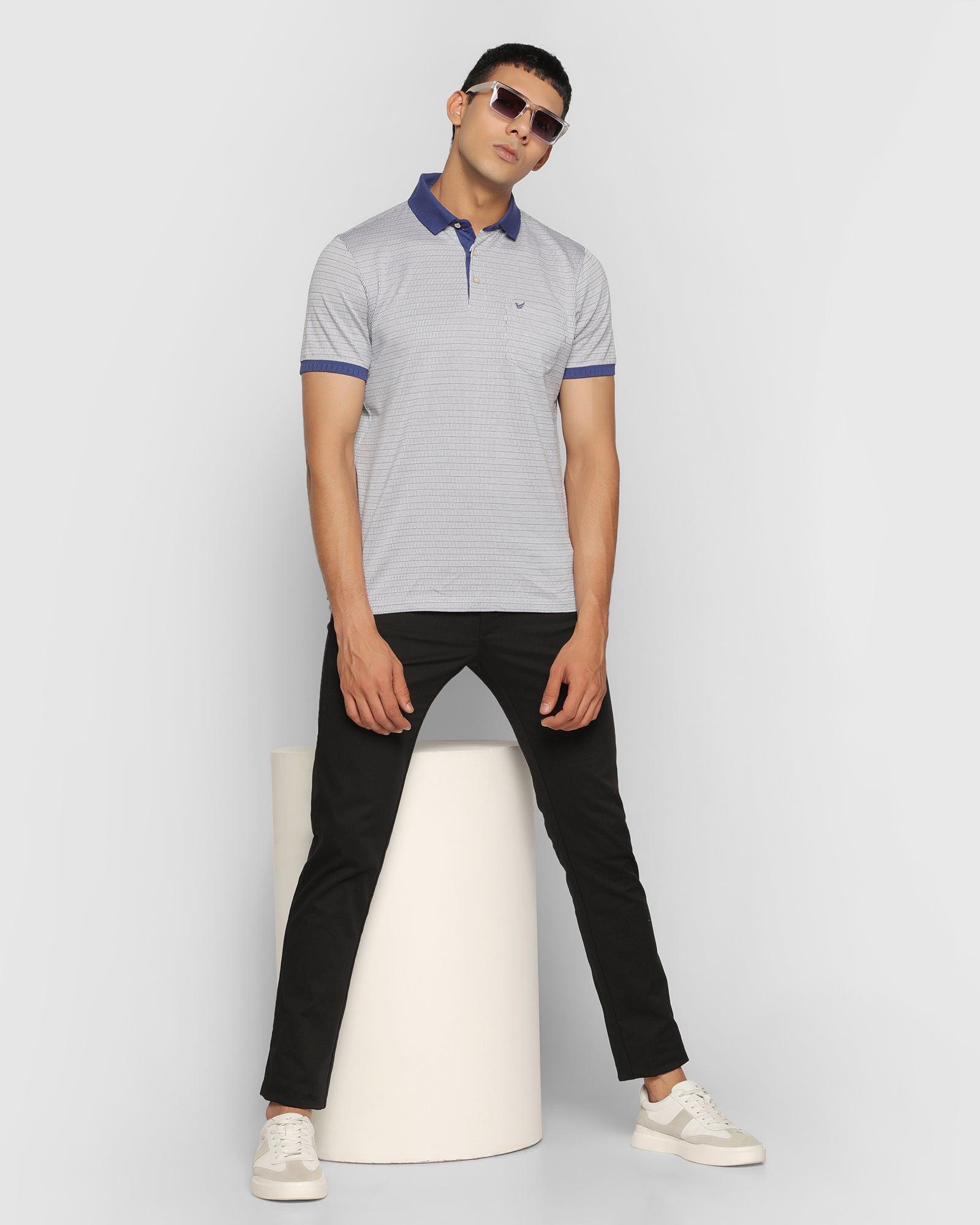 Textured Casual Khakis In Black B-91 (Eve) - Blackberrys