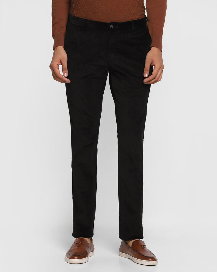 Slim Fit B-91 Casual Black Textured Khakis - Walt