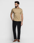 Textured Casual Khakis In Black B-95 (Altos) - Blackberrys
