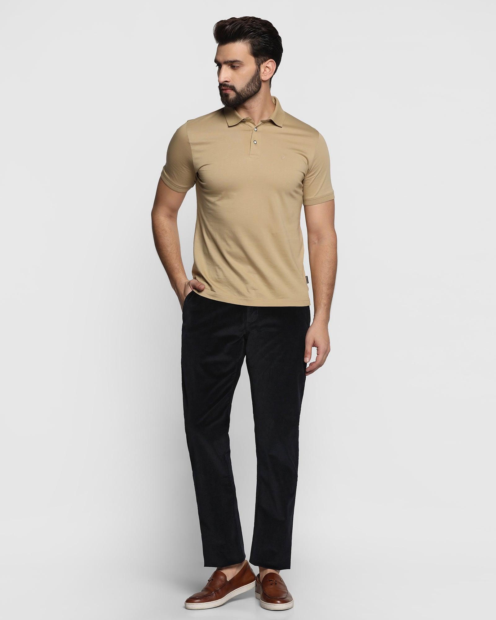 Textured Casual Khakis In Black B-95 (Altos) - Blackberrys