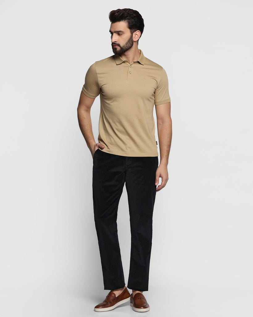 Slim Comfort B-95 Casual Black Textured Khakis - Altos