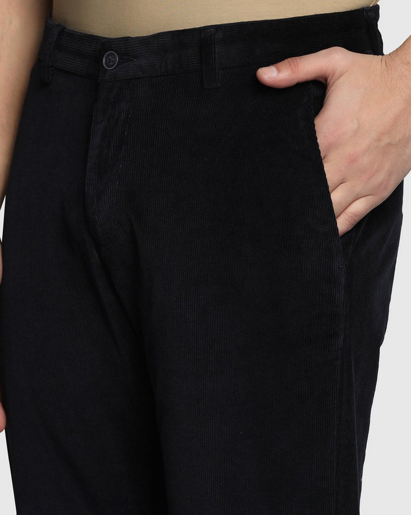 Slim Comfort B-95 Casual Black Textured Khakis - Altos