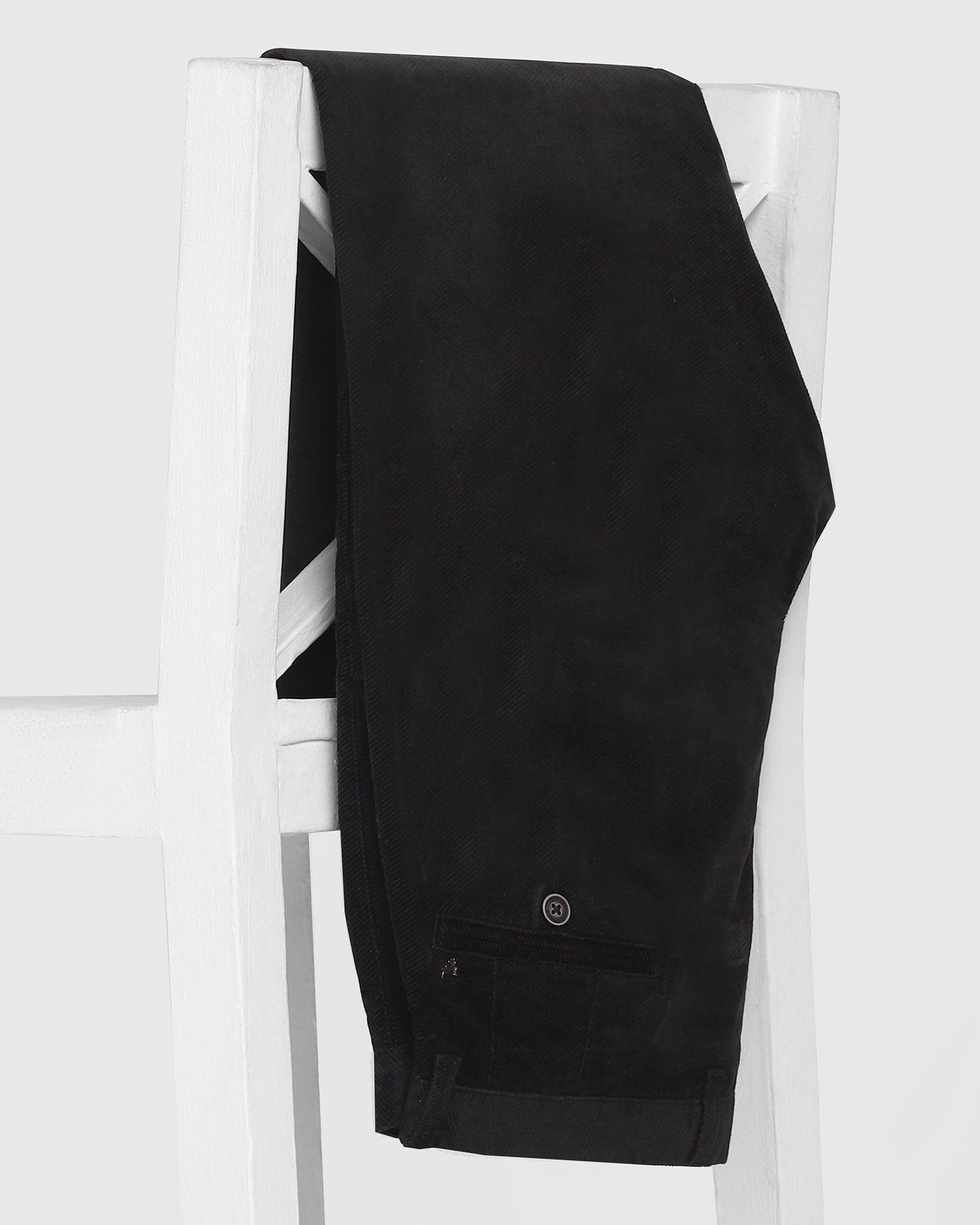Slim Comfort B-95 Casual Black Textured Khakis - Jacob