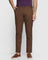 Slim Fit B-91 Casual Brown Textured Khakis - Aiden