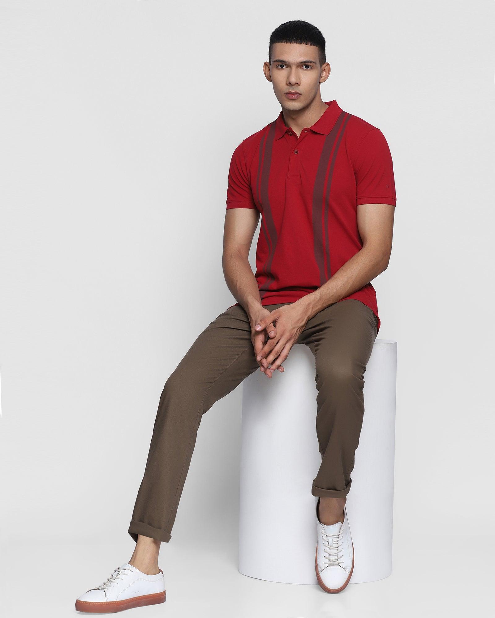 Slim Comfort B-95 Casual Mouse Textured Khakis - Kevin