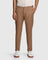 Super Slim Phoenix Casual Brown Textured Khakis - Waltis