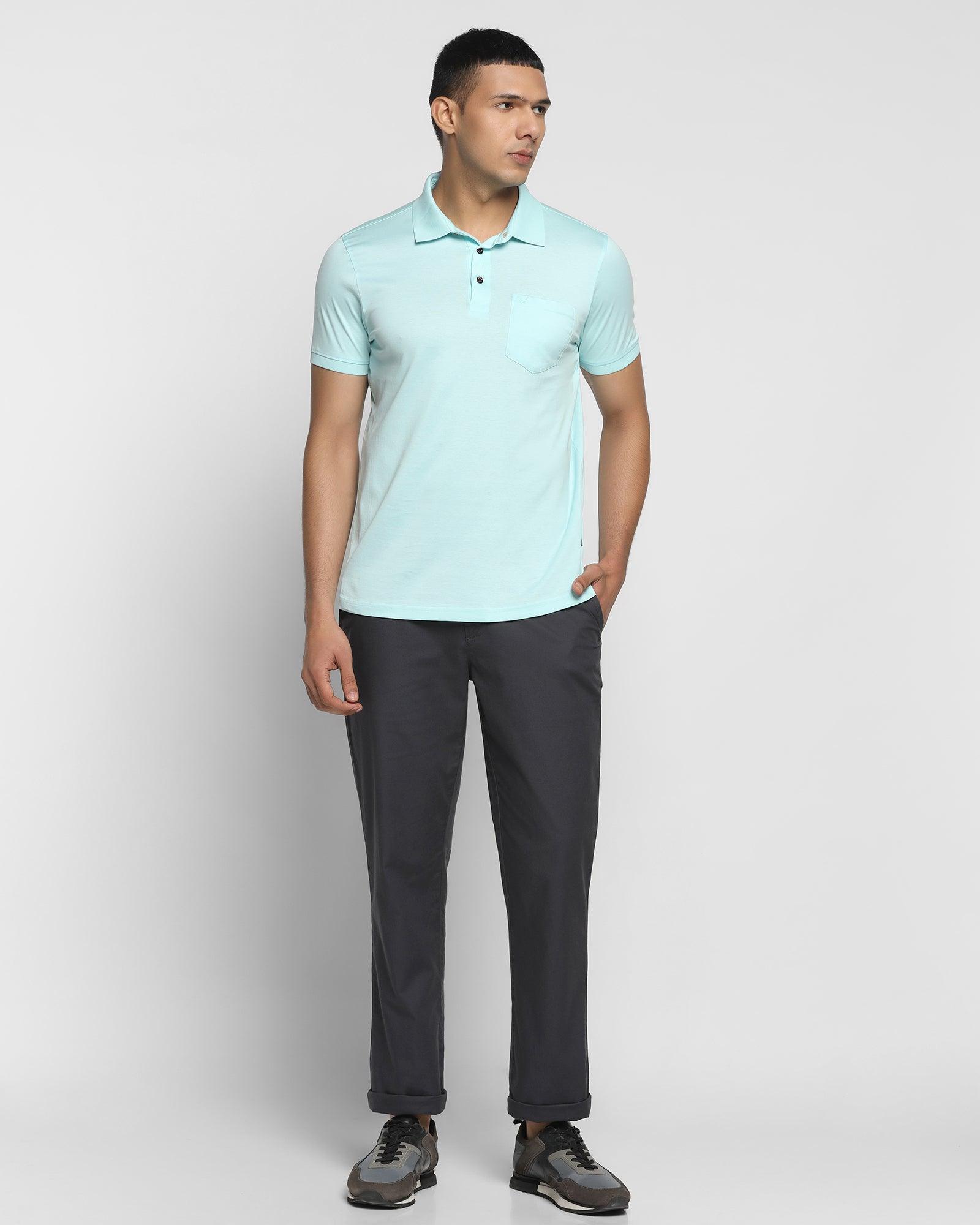 Textured Casual Khakis In Charcoal B-90 (Cratis) - Blackberrys