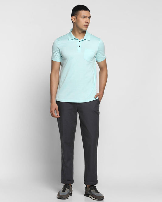 Straight B-90 Casual Charcoal Textured Khakis - Cratis