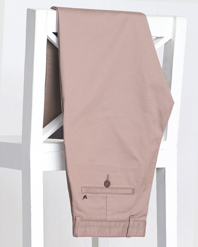 Slim Comfort B-95 Casual Dusty Pink Textured Khakis - Segue