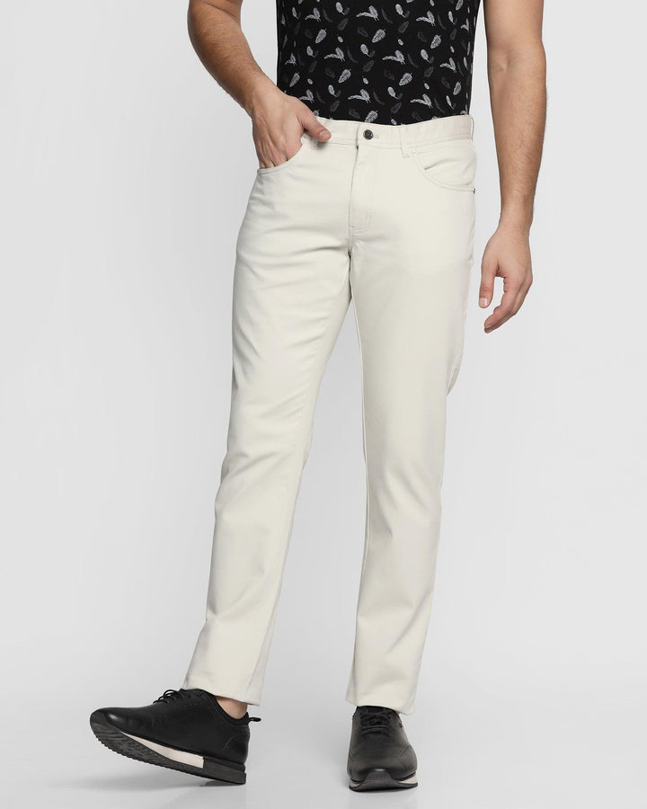 B5P Casual Off White Textured Khakis - Seg