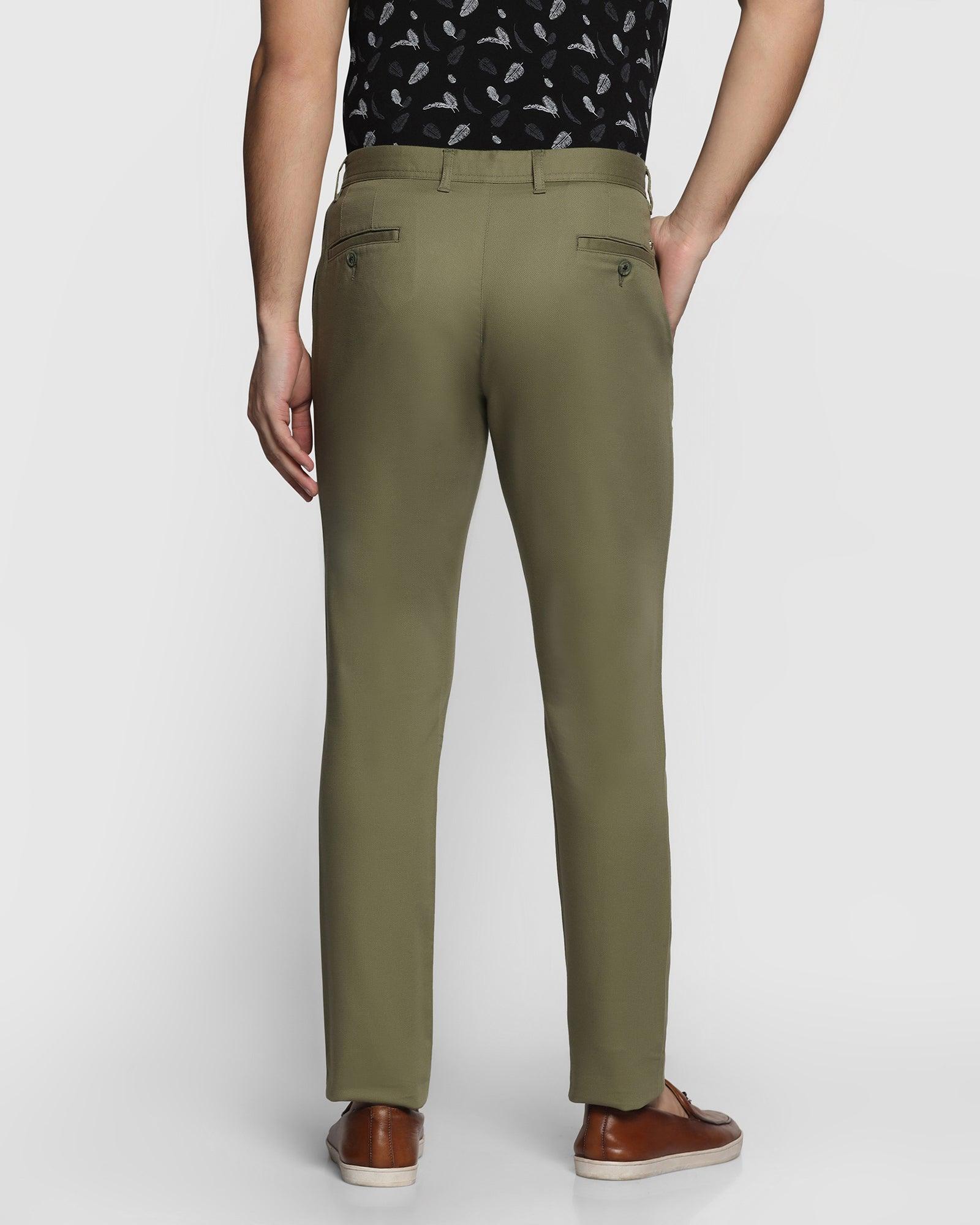 Textured Casual Khakis In Olive B-91 (Altos) - Blackberrys