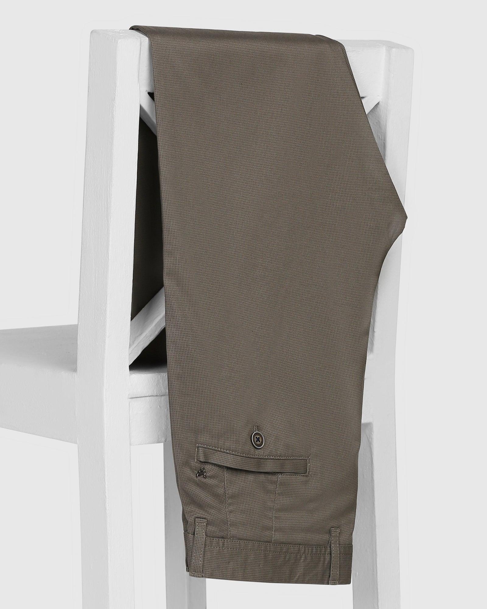 Slim Fit B-91 Casual Olive Textured Khakis - Bob