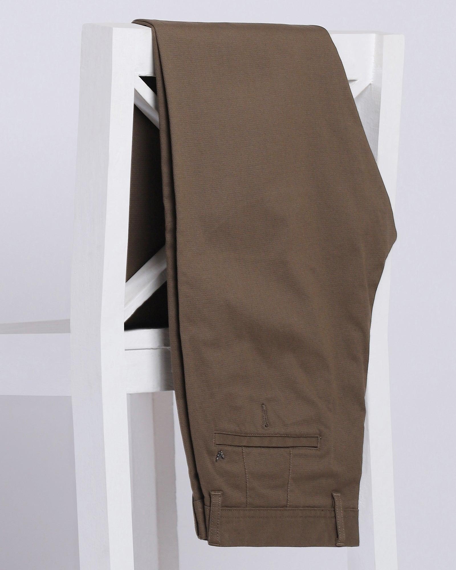 Slim Fit B-91 Casual Olive Textured Khakis - Dan