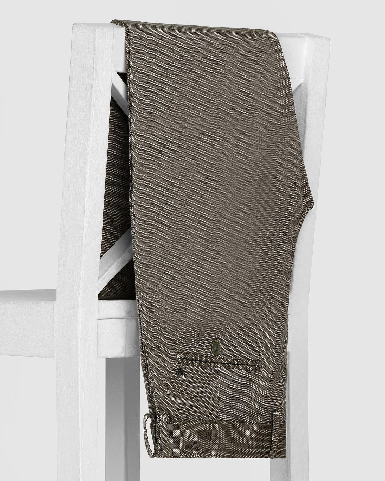 Slim Comfort B-95 Casual Olive Textured Khakis - Clad