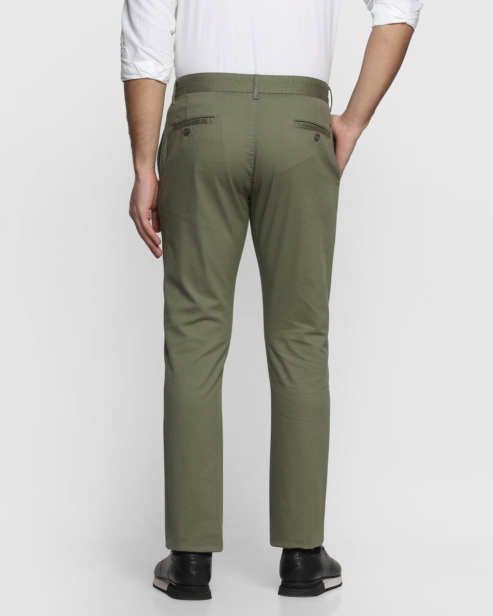 Slim Comfort B-95 Casual Olive Textured Khakis - Emily