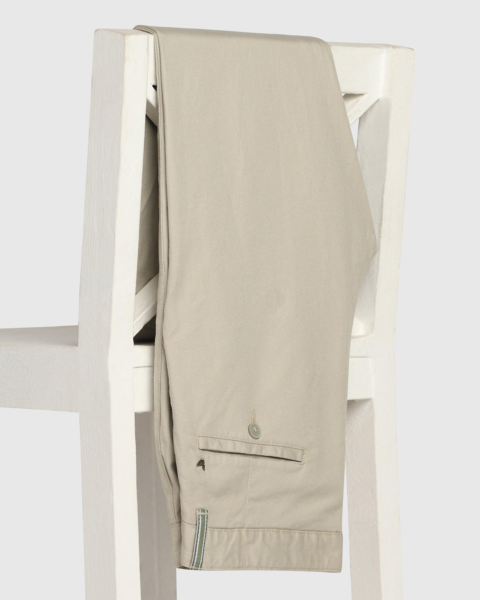 Slim Fit B-91 Casual Pistachio Green Textured Khakis - Duncan
