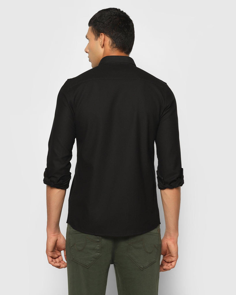 Casual Black Textured Shirt - Tyler