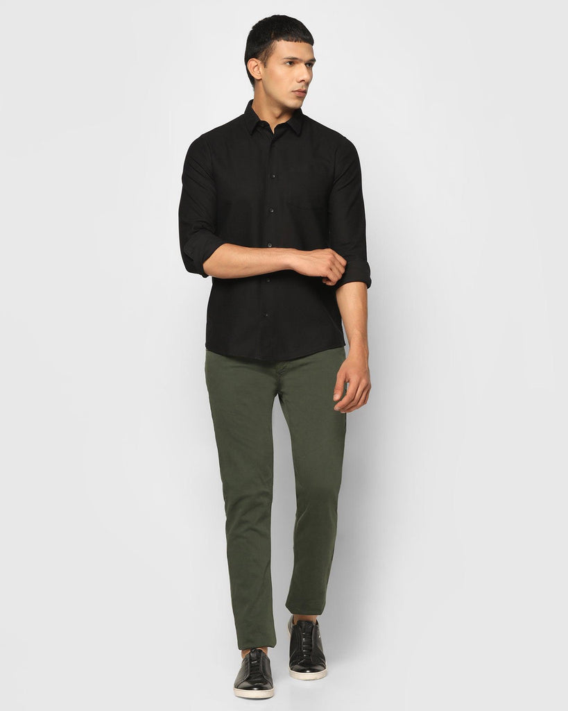 Casual Black Textured Shirt - Tyler