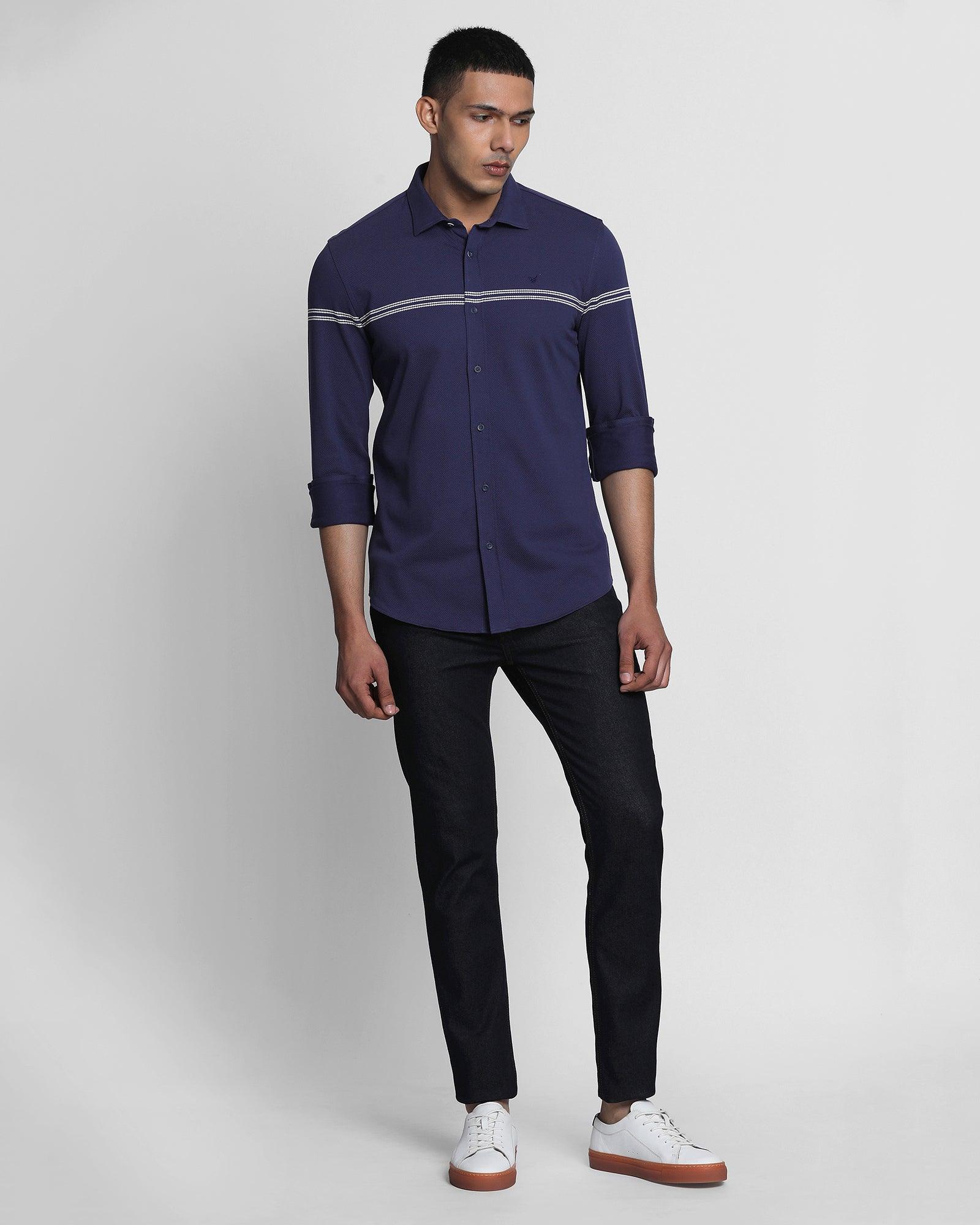 SELECTED HOMME Casual Shirts : Buy SELECTED HOMME Navy Blue Full Sleeves  Shirt Online|Nykaa fashion