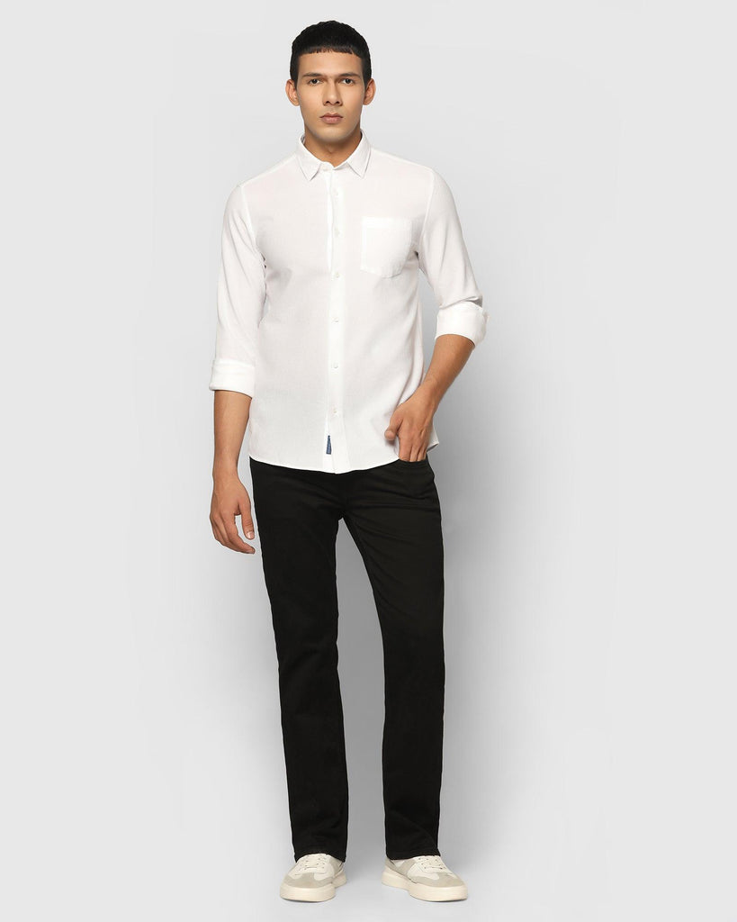 Casual White Textured Shirt - Tyler