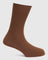 Cotton Brown Textured Socks - Quintel