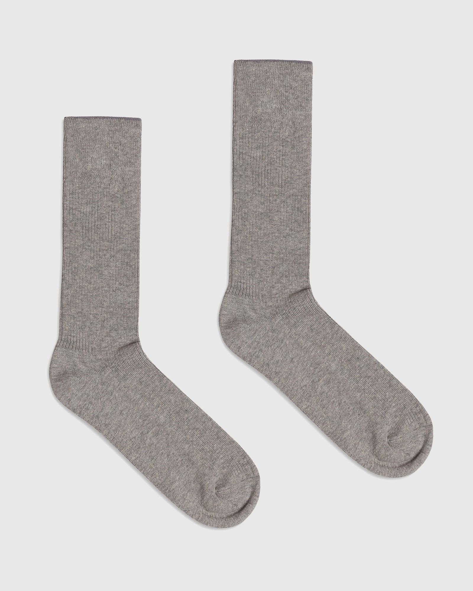 Cotton Grey Textured Socks - Quintel