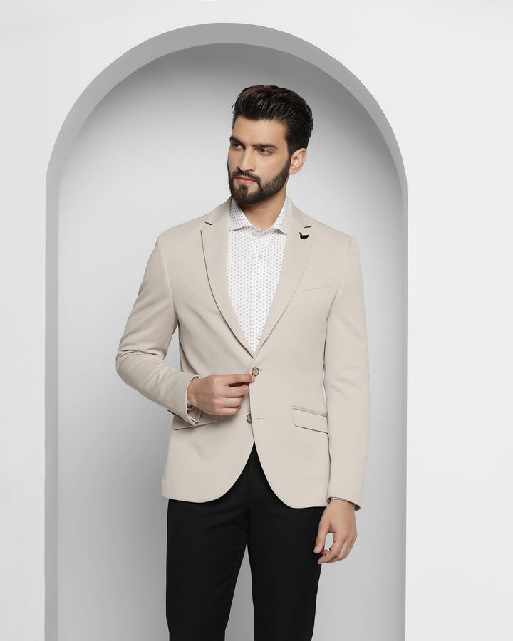 Formal Ecru Textured Blazer - Felix