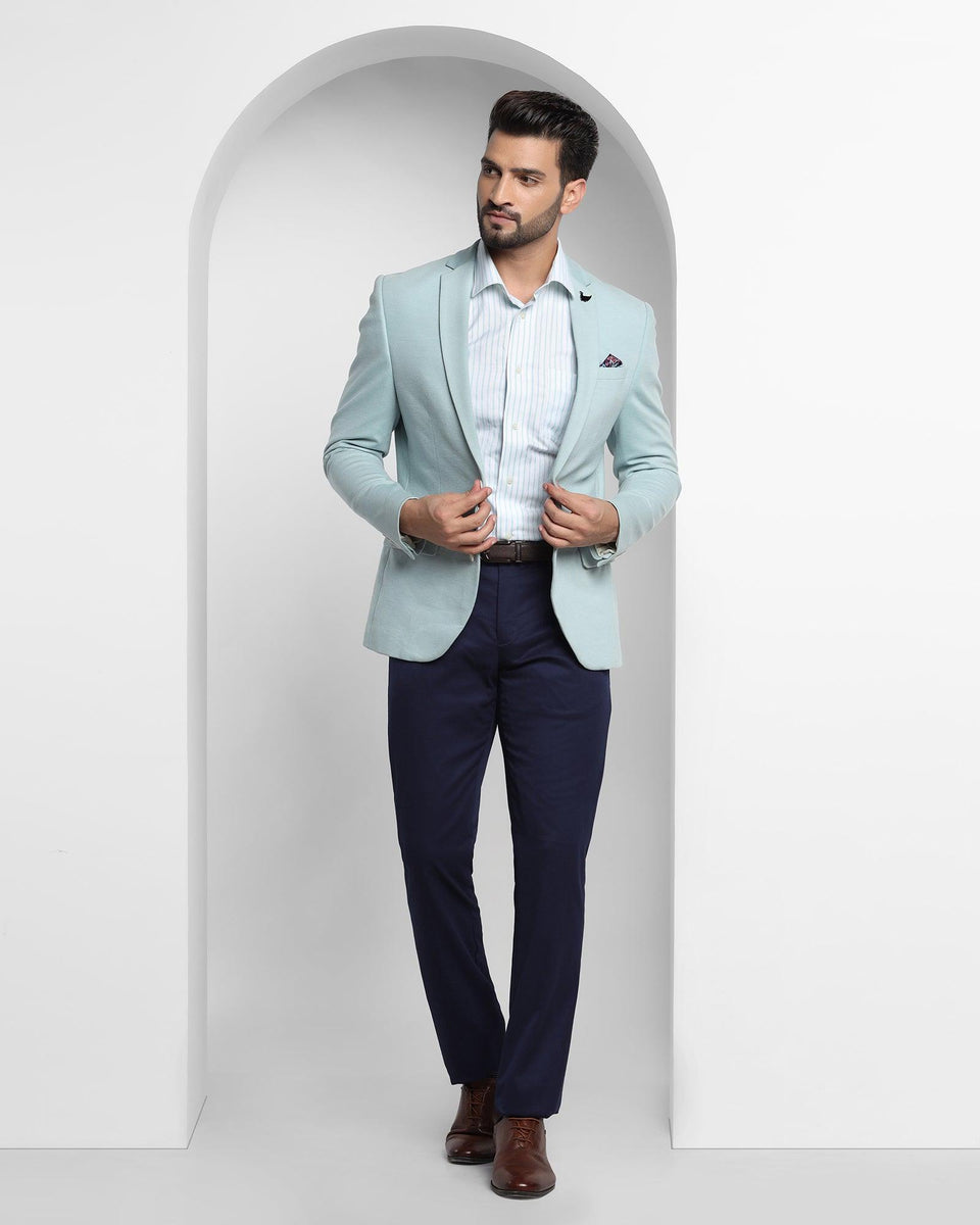 Formal Mint Textured Blazer - Mable