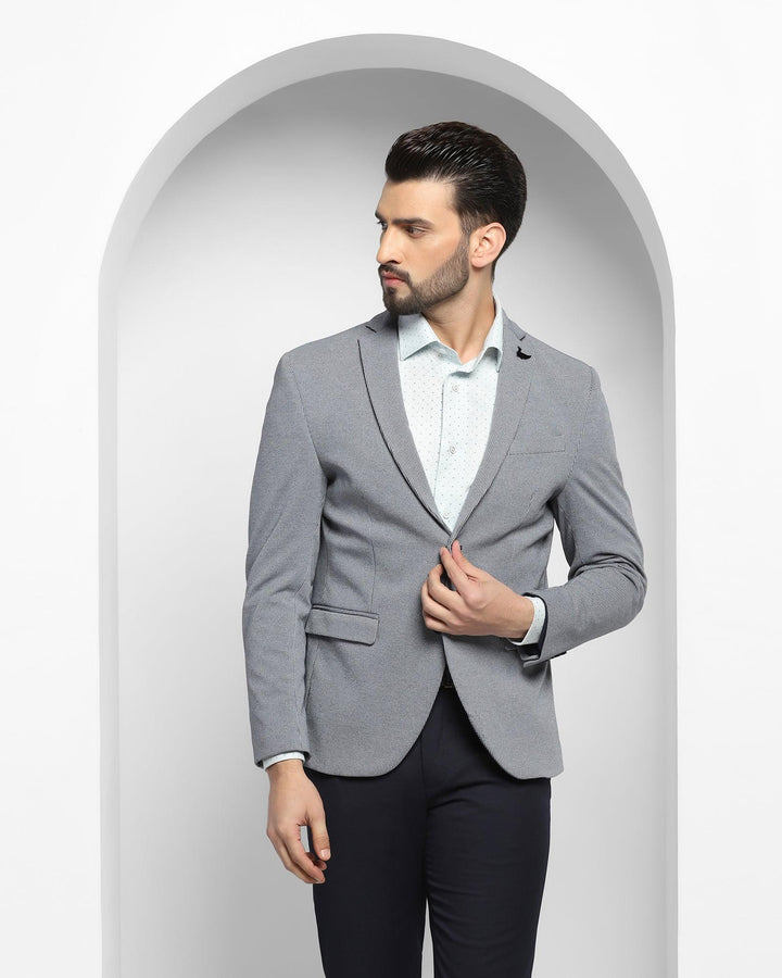 Formal Navy Textured Blazer - Arturo