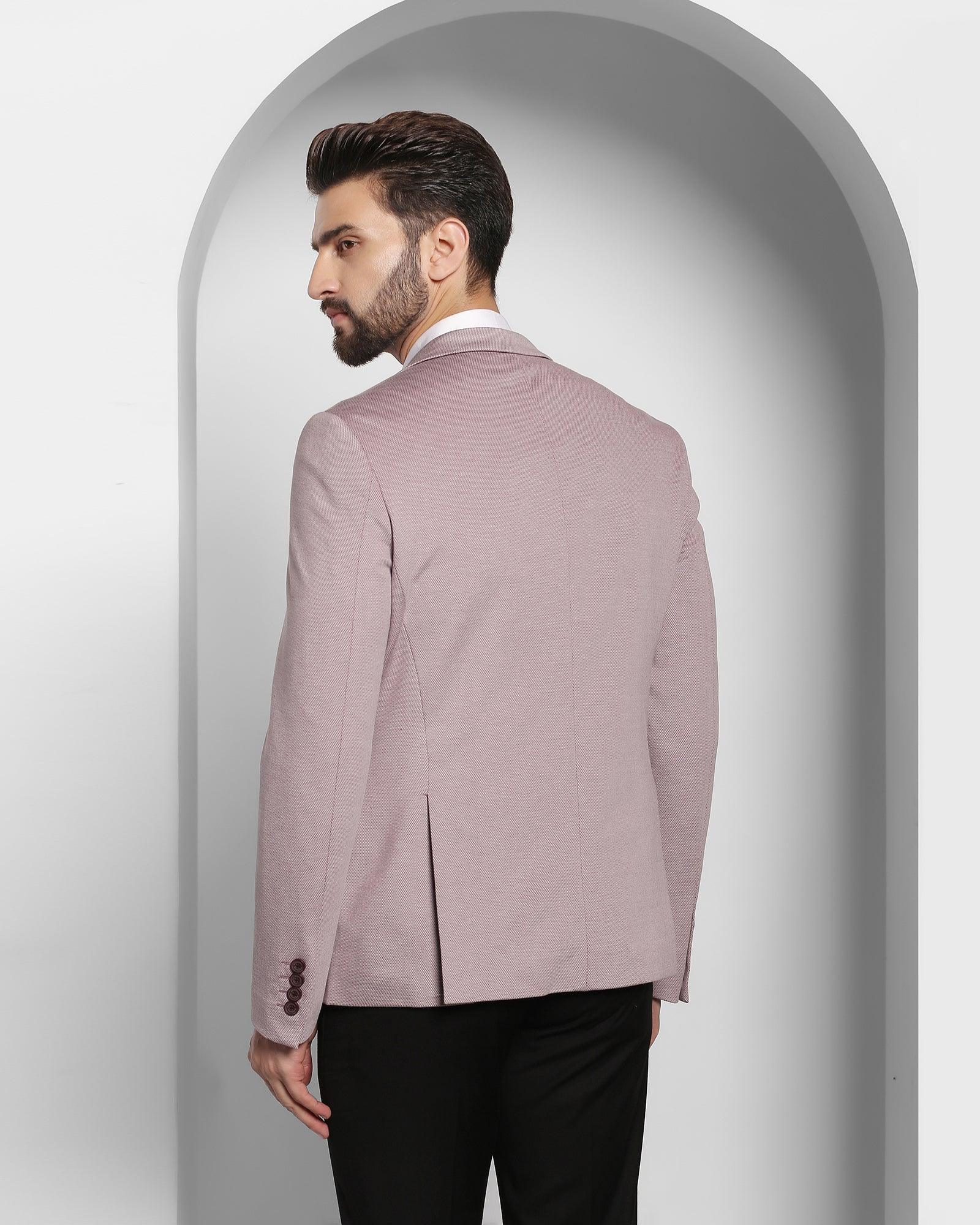 Formal Pink Textured Blazer - Magnus