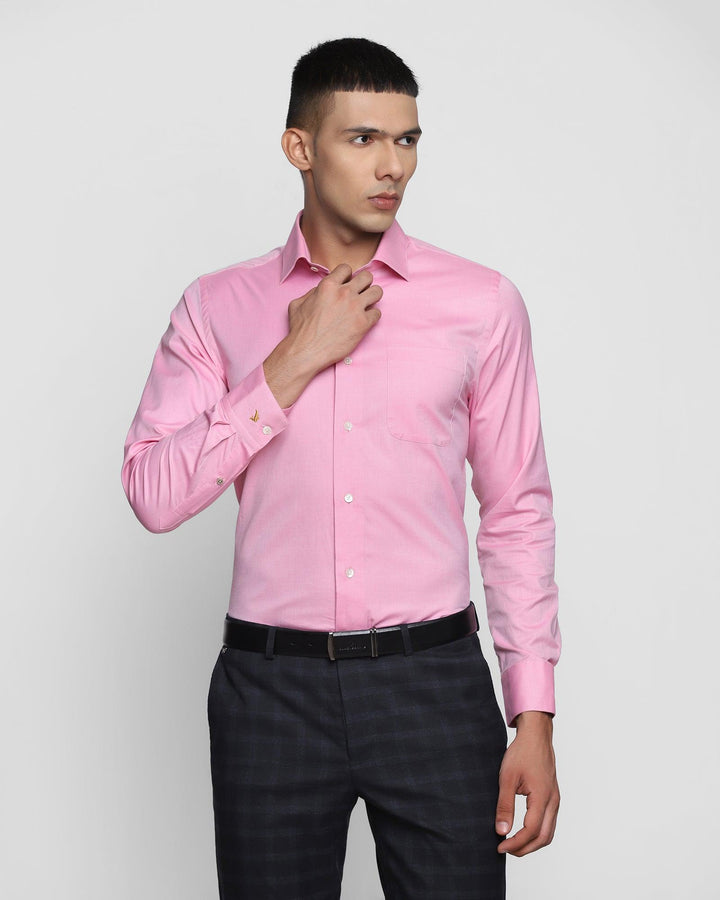 Luxe Formal Pink Textured Shirt - Anchor