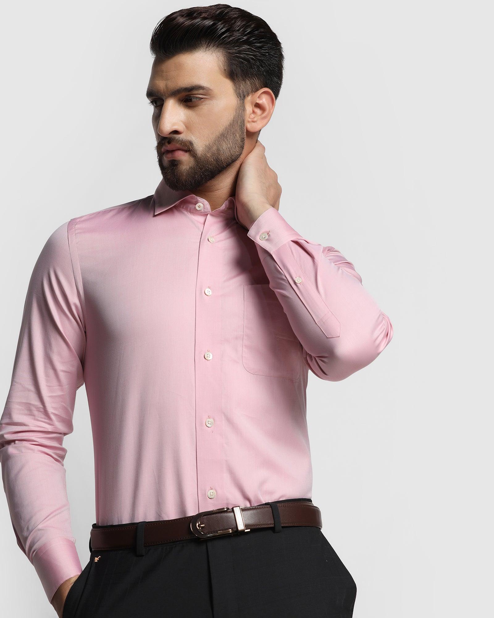Textured Formal Premium Shirt In Pink (Bolten) - Blackberrys