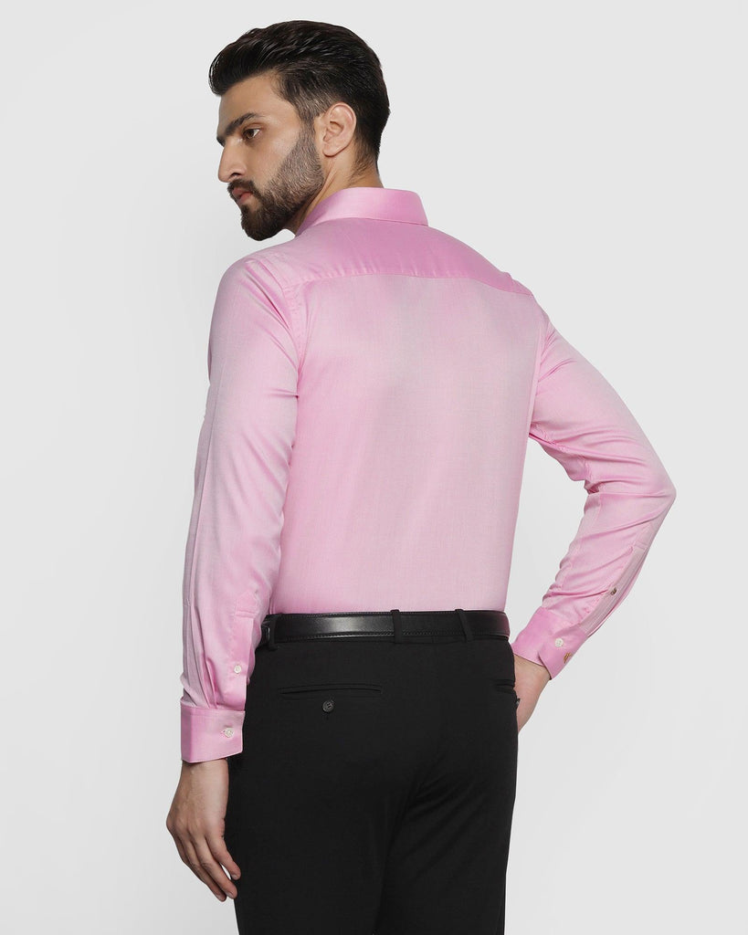 Luxe Formal Pink Textured Shirt - Scotch